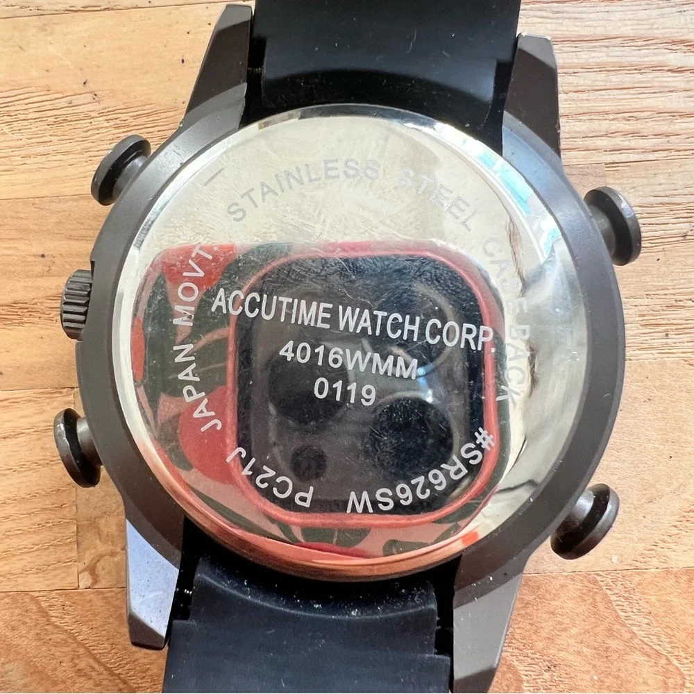 Unbranded mens black fashion watch NEW BATTERY